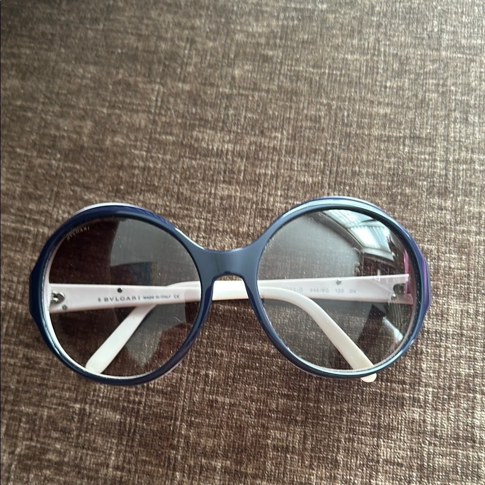 Bulgari Navy and White Women's Glasses